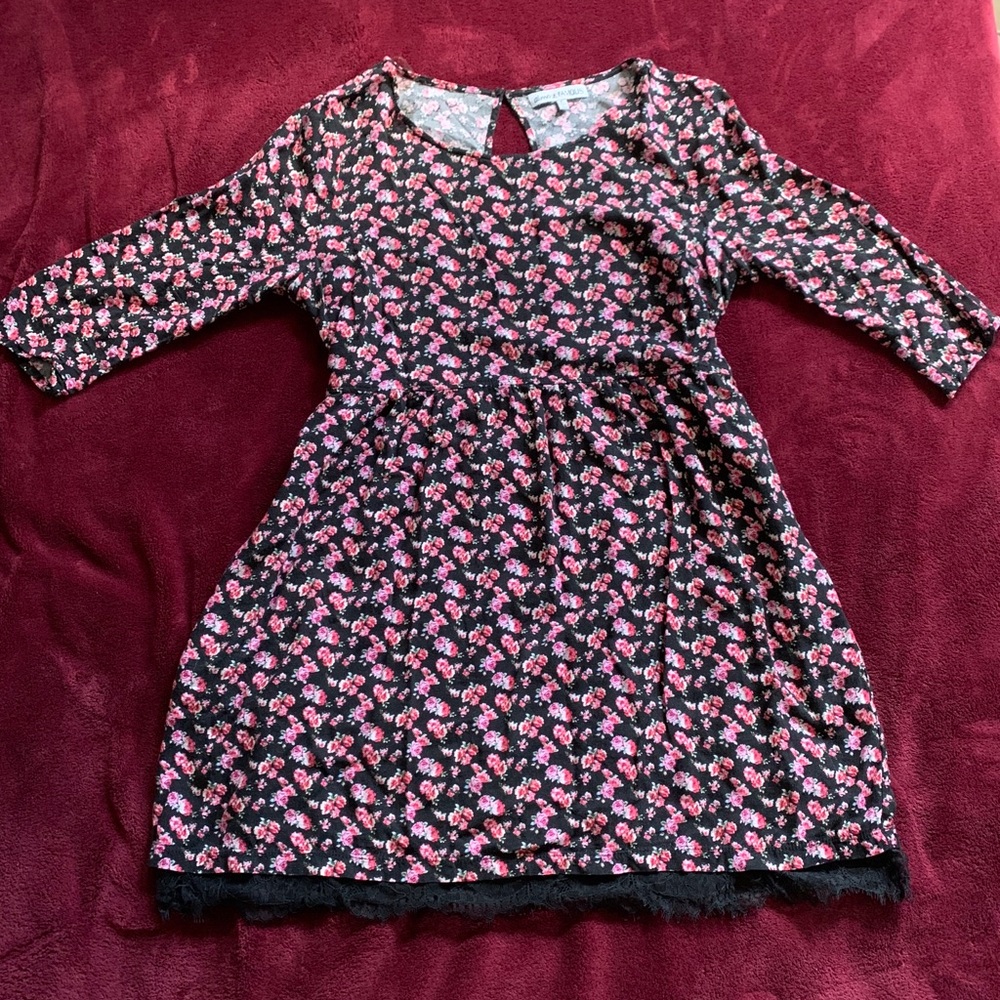 Almost Famous | (XL) 3/4 Sleeve Floral Dress